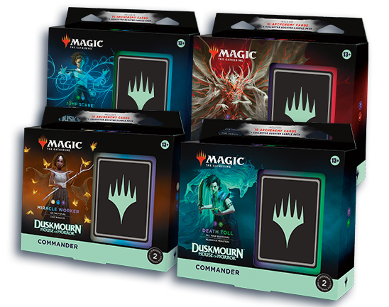 mtg commander deck releases Magic: The Gathering - Duskmourn House of Horror Commanders Set of 4