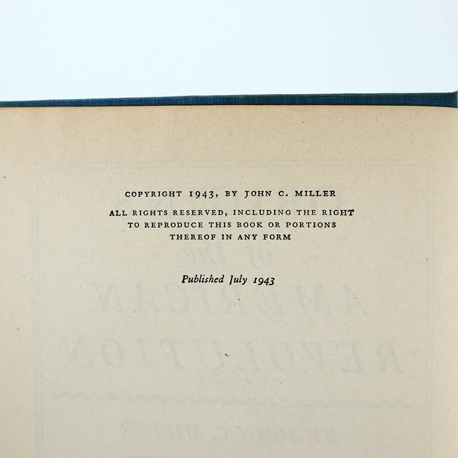 1943 Origins of the American Revolution John C. Miller Hardcover Book Copyright
