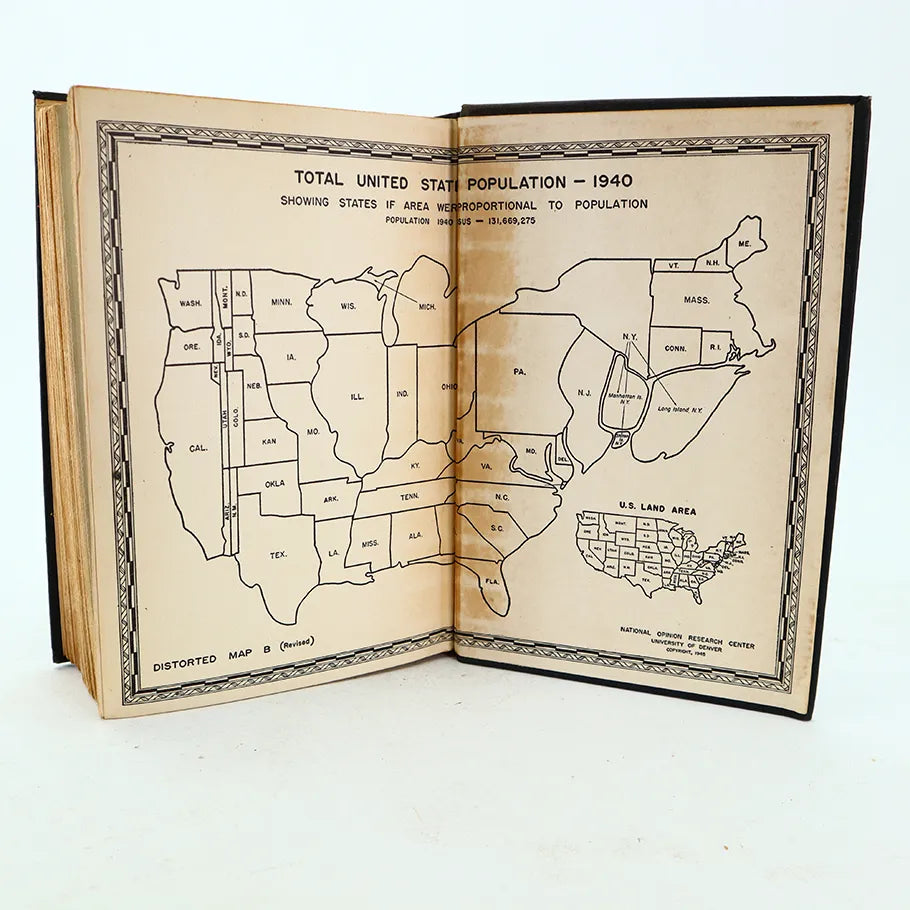 1947 Inside USA John Gunther Hardcover Book Back Cover