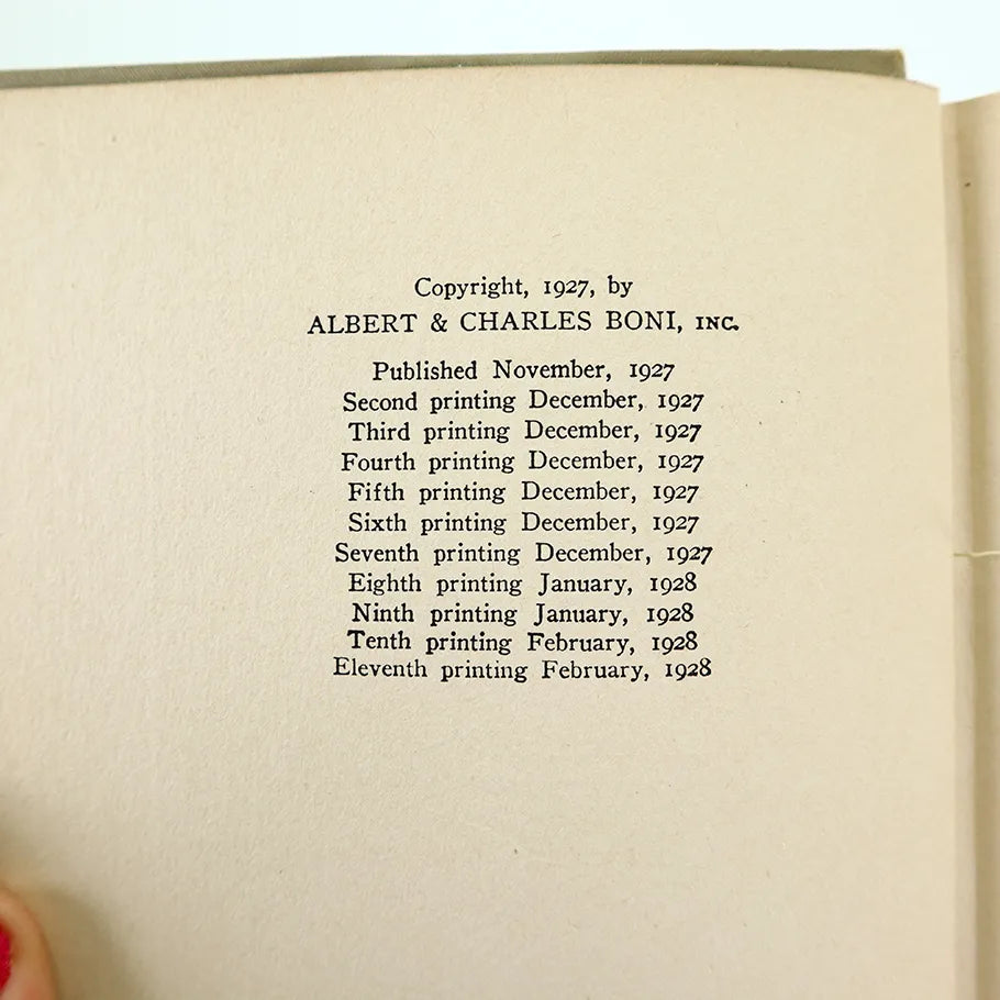 1928 The Bridge of San Luis Rey Thornton Wilder Hardcover Book Copyright