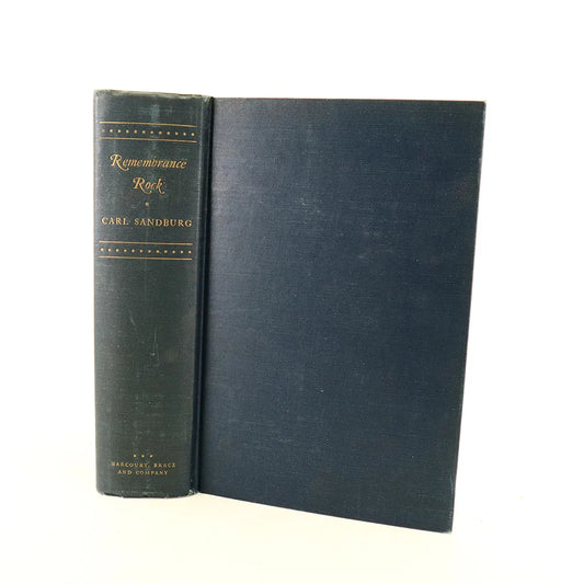 1948 Remembrance Rock Carl Sandburg Hardcover Book Front Cover View