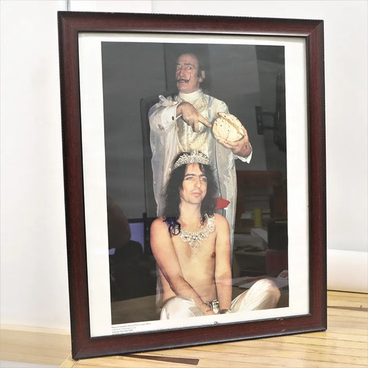Vintage Rock Framed Photo Print by Bob Gruen Salvador Dali and Alice Cooper