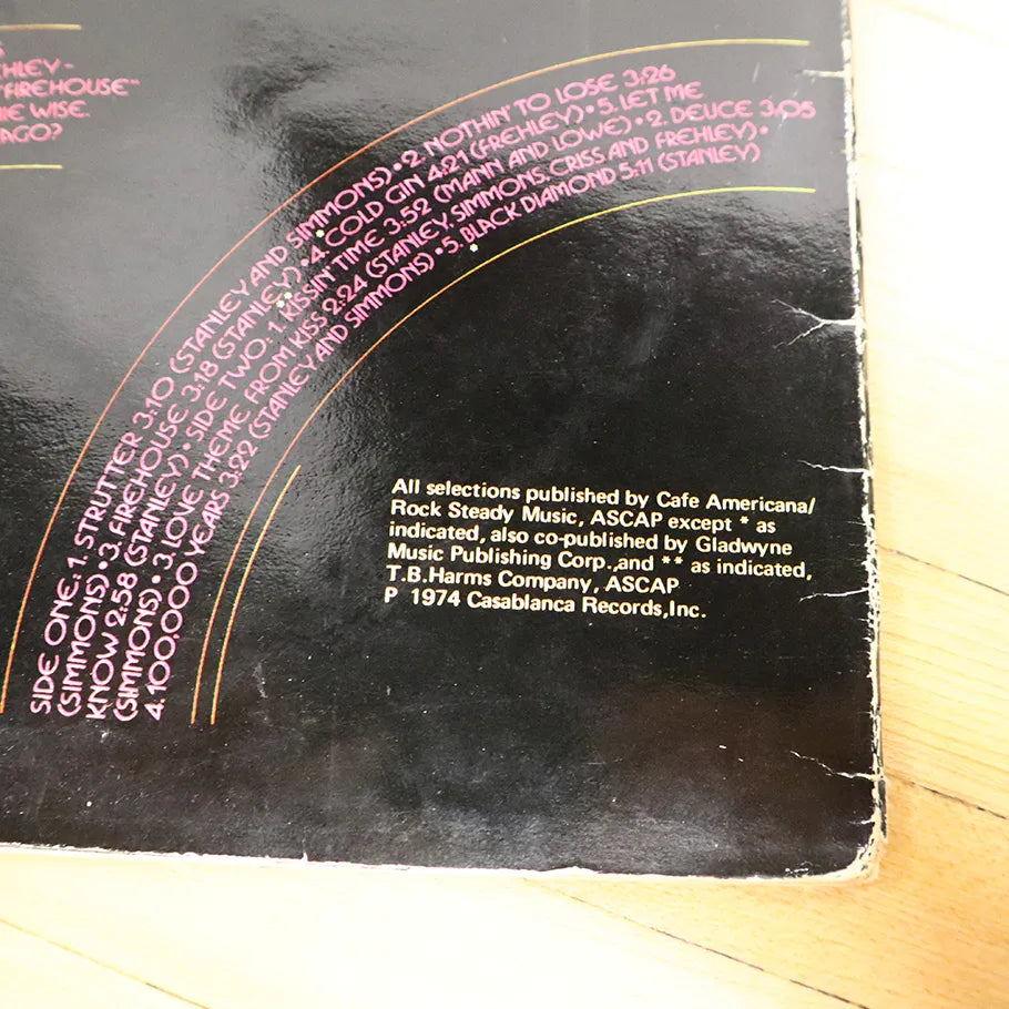 KISS Casablanca Record and Filmworks Rare Red Wax UK Debut Release 1974 F/VG+ Back Dating