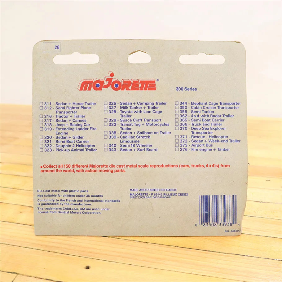 Vintage Die-Cast Metal Majorette Limo 300 Series Back View