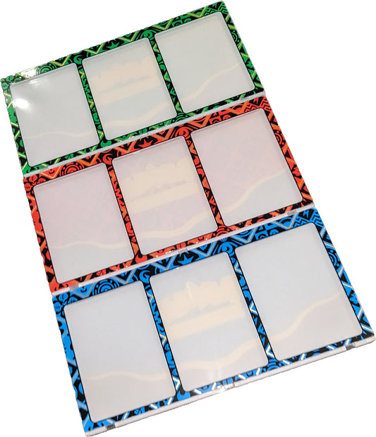 Paldean Fates Premium Collector's Magnetic Frames - Full Set of Fire Grass Water Front View