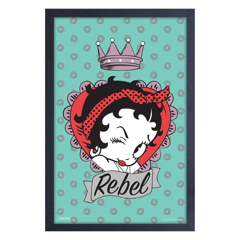 Betty Boop - Rebel 11" x 17" Framed Print Wall Art