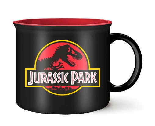Jurassic Park Dinosaur Logo 20oz Ceramic Camper Mug