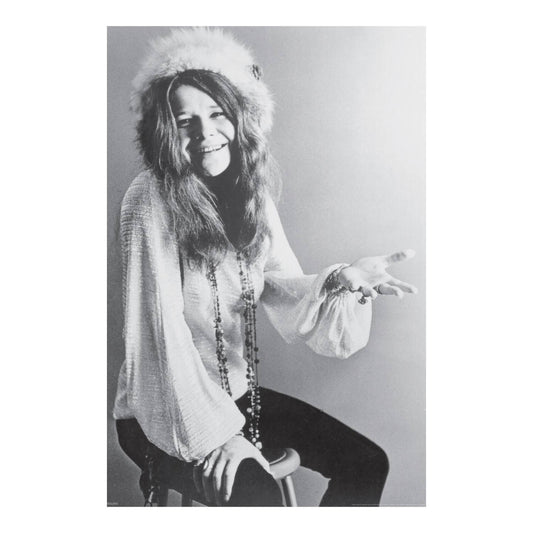 Janis Joplin - B&W Signature Poster 24" x 36"