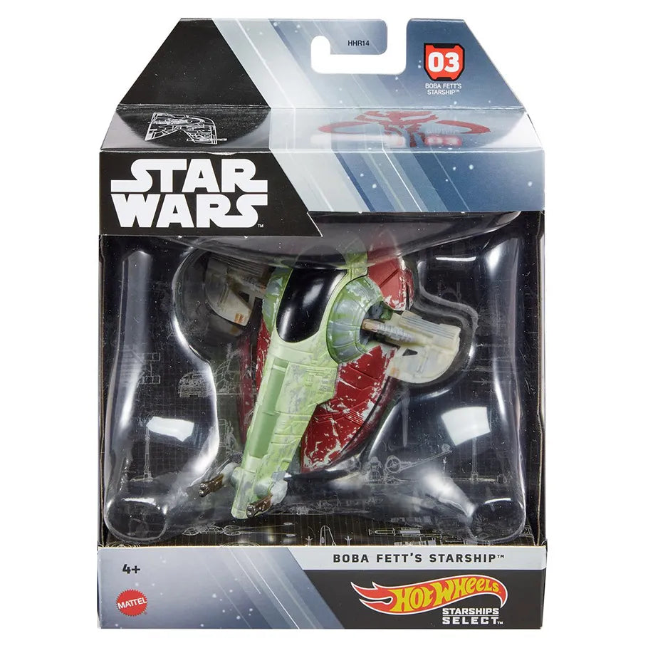 Hot Wheels Star Wars: Starships Select Boba Fett's Starship: 1:50 Scale In The Box