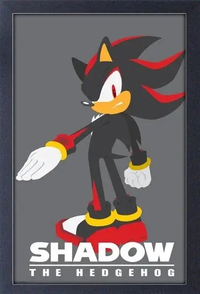 Sonic - Modern Character - Shadow 11" x 17" Framed Print Wall Art