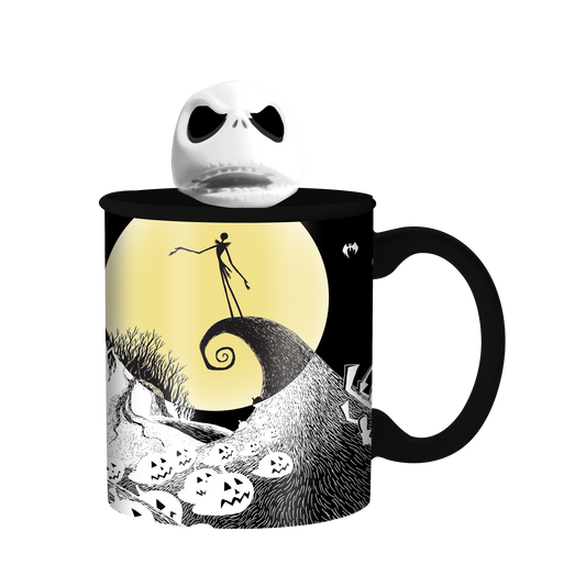 Nightmare Before Christmas Jack Skellington 18oz Mug with Sculpted Lid