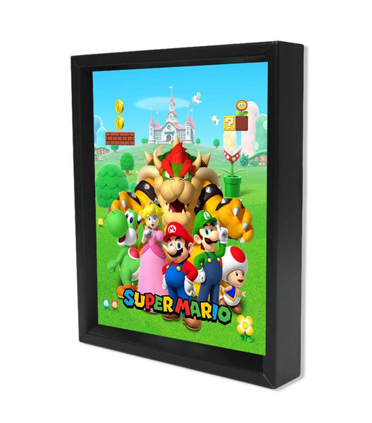 Nintendo Super Mario - Outdoor Group 3D Lenticular Shadowbox Wall Art