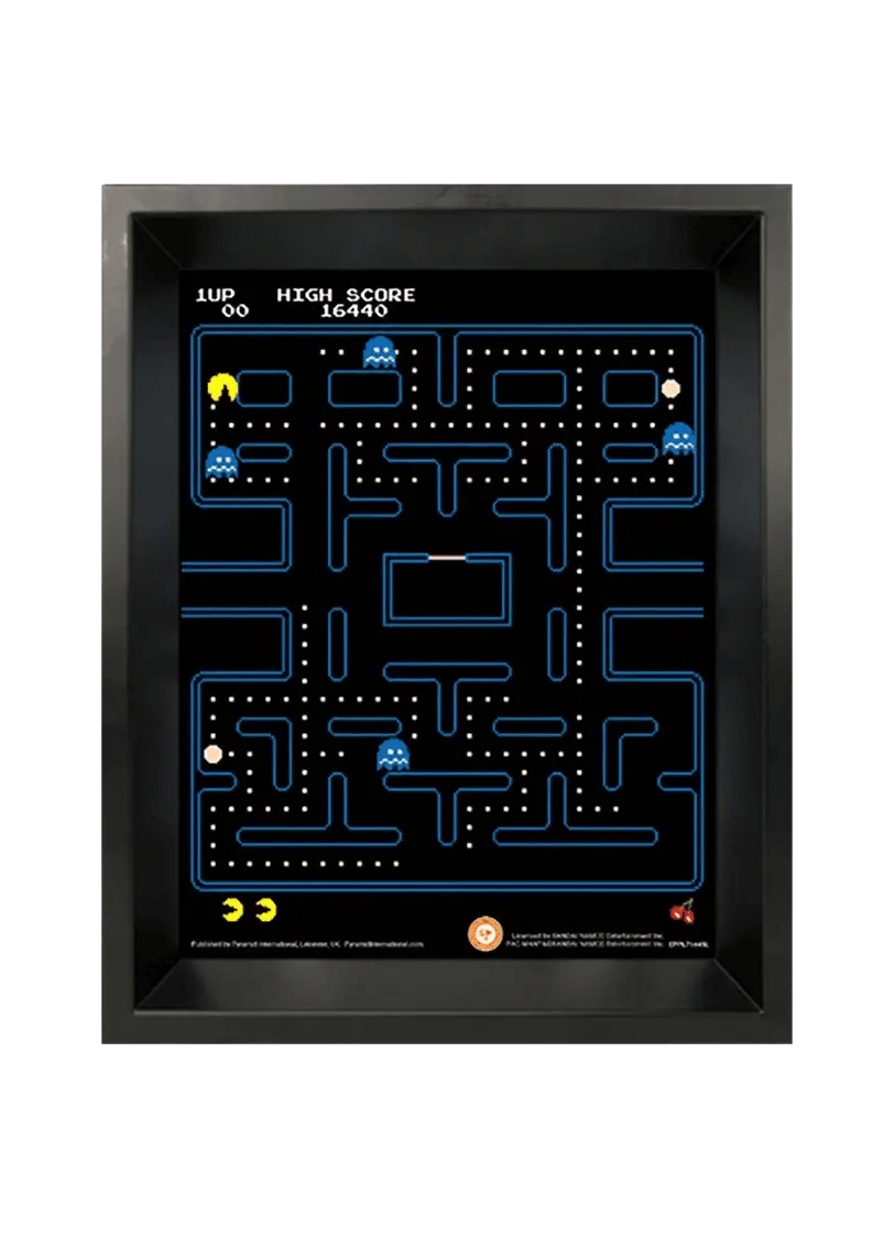 Pac-Man Maze 3D Lenticular Shadowbox Light