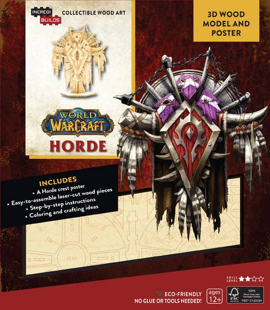 Incredibuilds: World of Warcraft: Horde 3D Wood Model and Poster