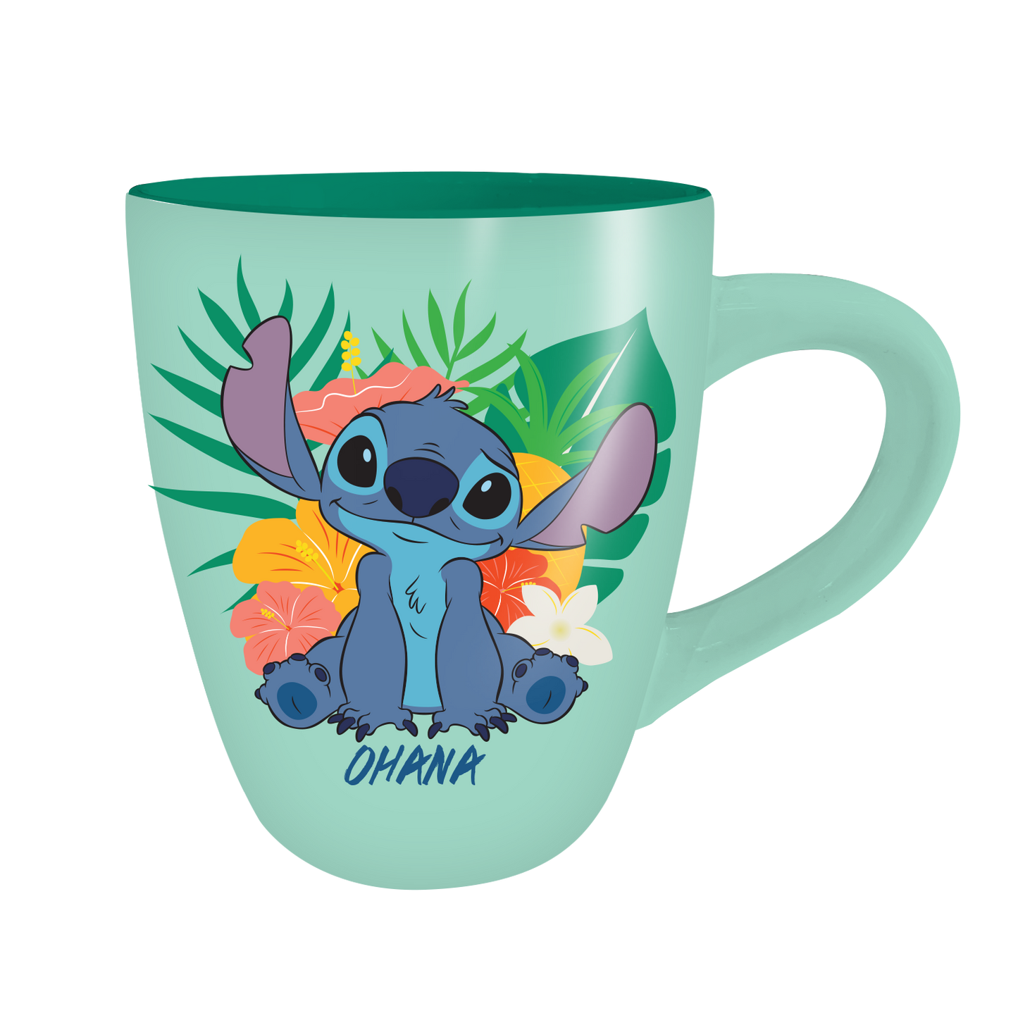 Disney Lilo and Stitch Tropical Ohana Sitting 25oz Jumbo Curved Ceramic Mug