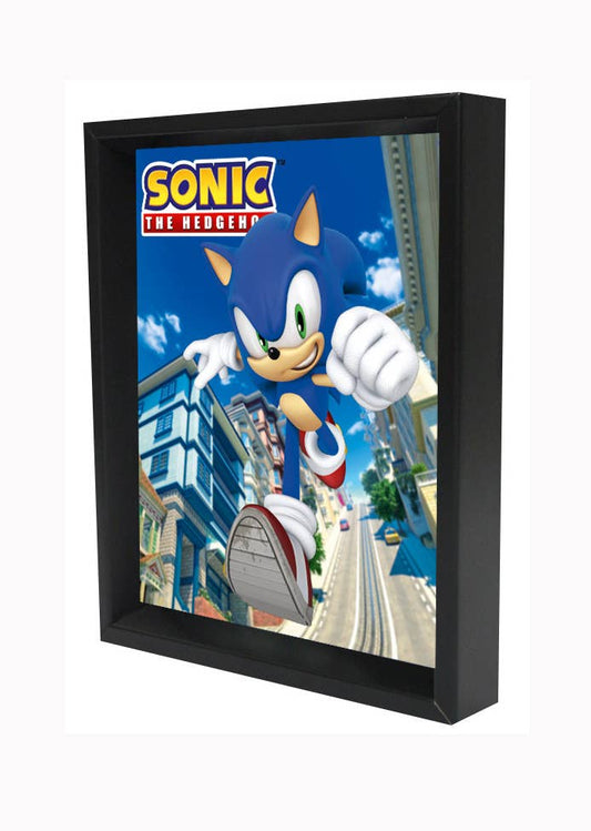 Sonic the Hedgehog - City Jump 3D Lenticular Shadowbox