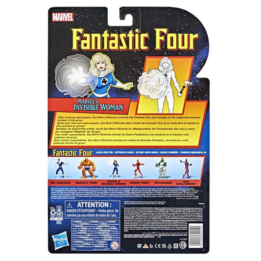 Marvel Legends Series Retro Fantastic Four Invisible Woman 6in Premium Action Figure Toy