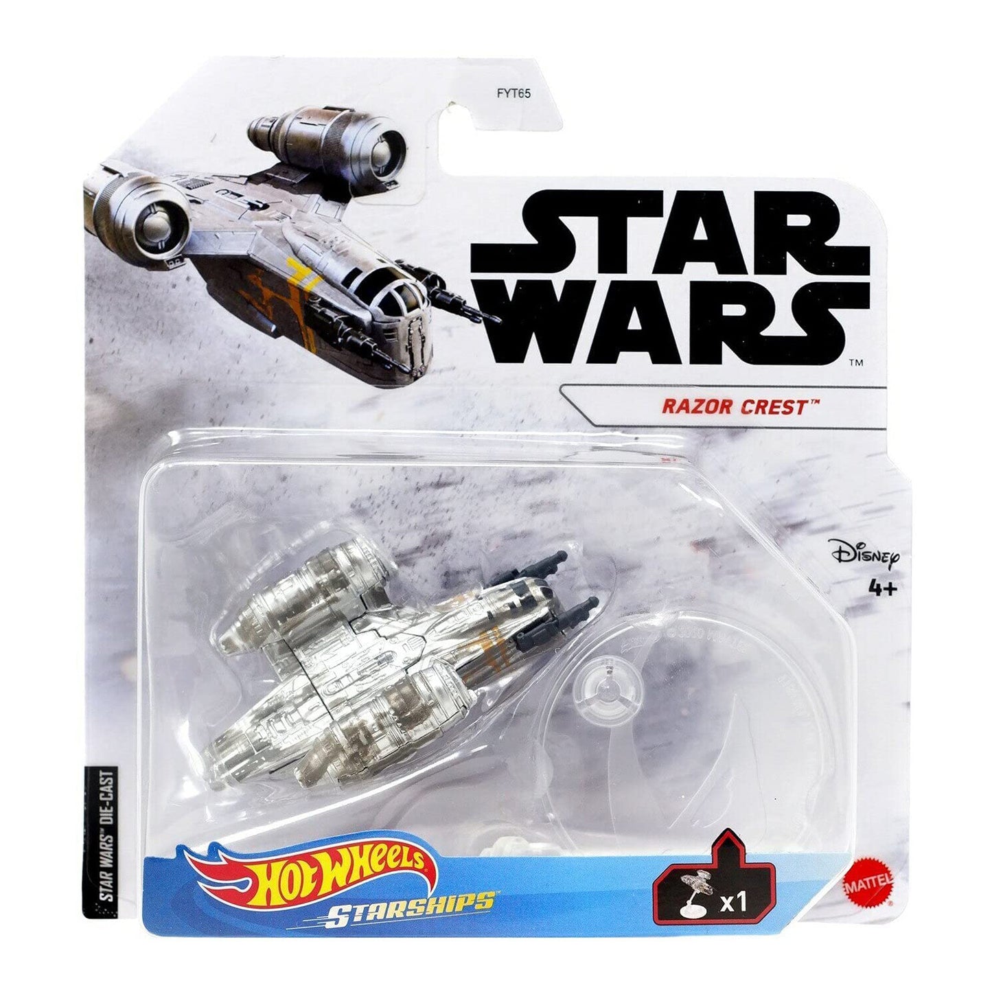 Hot Wheels Star Wars Starships: Razor Crest: 1:64 Scale Diecast w/ Stand
