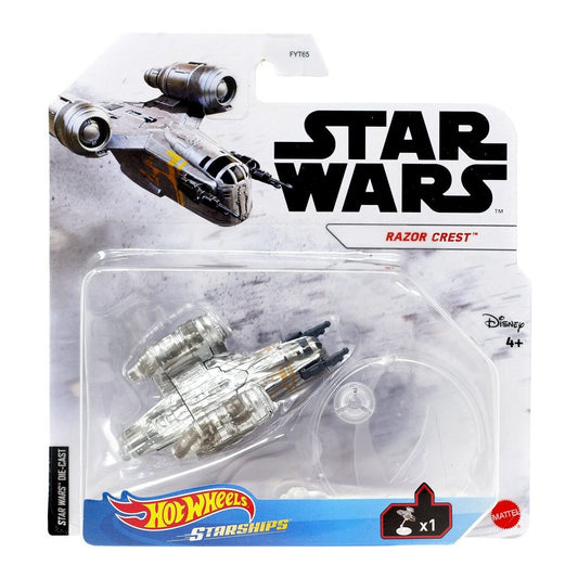 Hot Wheels Star Wars Starships: Razor Crest: 1:64 Scale Diecast w/ Stand