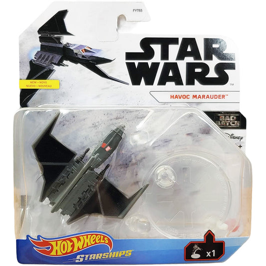 Hot Wheels Star Wars Starships: Havoc Marauder: 1:64 Scale Diecast w/ Stand