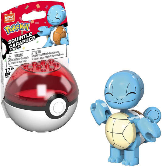 Pokemon Mega Construx: Squirtle: Evergreen Series Pokeball Figure: 30 pc.