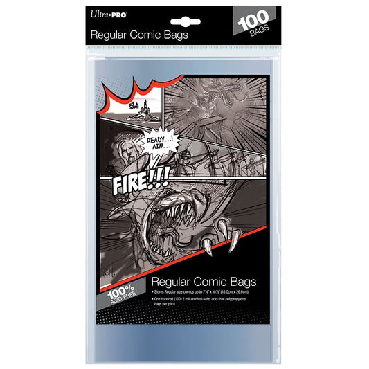 Ultra Pro Official Regular Size 7-1/4" X 10-1/2" Comic Bags