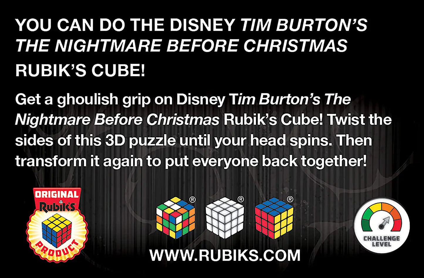 Rubiks Cube: Tim Burton's Nightmare Before Christmas Puzzle Game w/ Display Stand