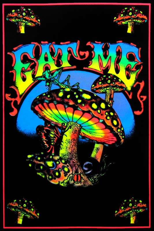 Eat Me Mushroom Magic Backlight Wall Decor Art Print Poster 24" x 36"