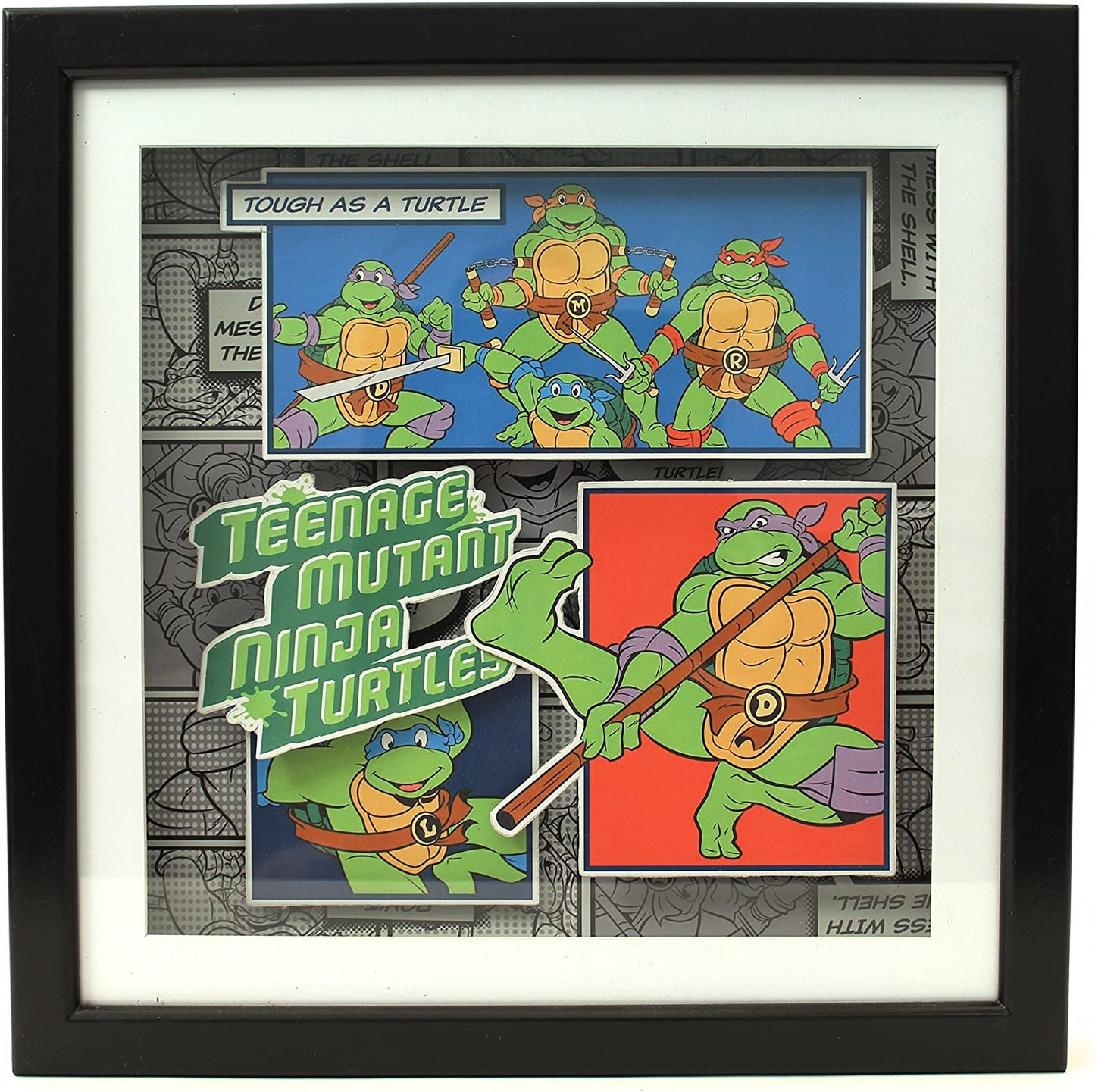 Teenage Mutant Ninja Turtles TMNT Shadow Box Wall Art: 14in x 14in