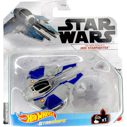 Hot Wheels Star Wars: Obi-Wan Kenobi's Jedi Starfighter: 1:64 Scale Diecast w/ Stand