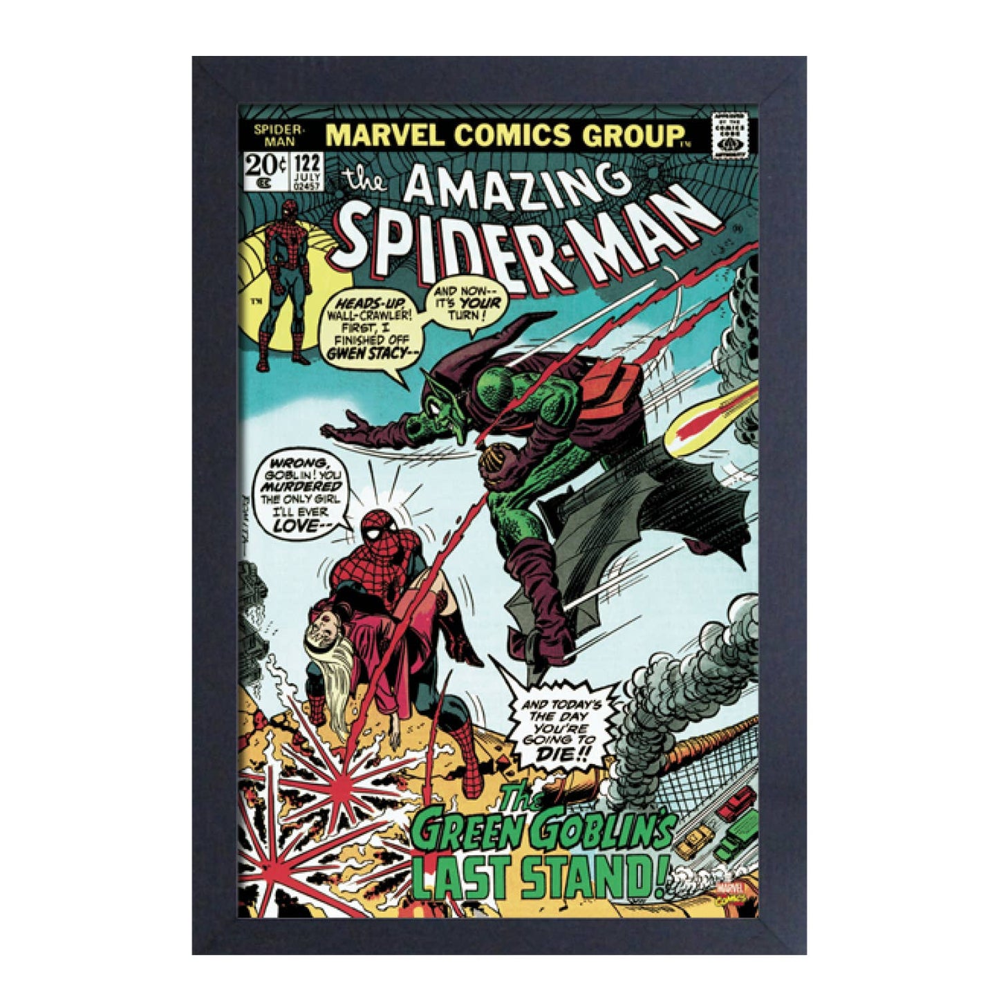 Marvel Comics Spider-Man - The Amazing Spider Man #122 11" x 17" Framed Print Wall Art