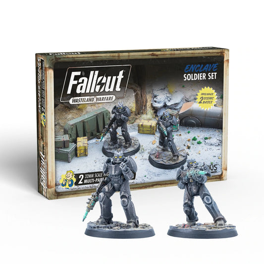 Fallout Wasteland Warfare: Enclave Soldier Set: Roleplaying Resin Miniature Figures