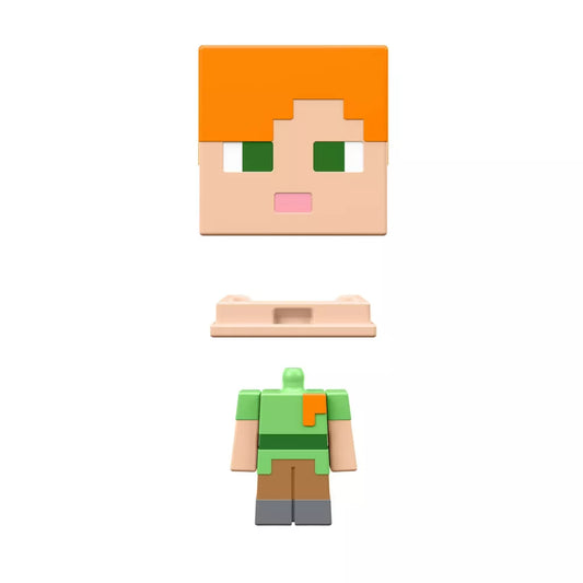 Minecraft Mob Head Minis Action Figure: Alex Taken Apart