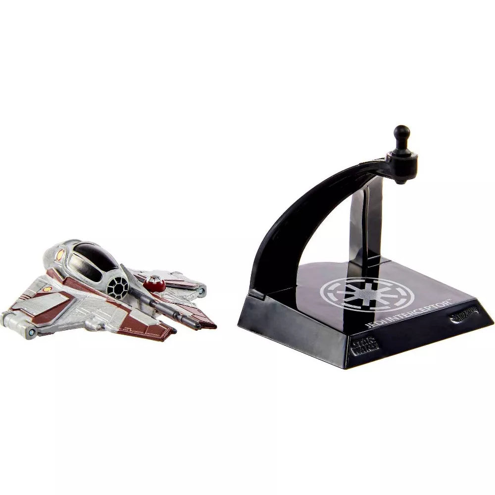 Hot Wheels Star Wars: Starships Select Obi-Wan Kenobi's Jedi Interceptor: 1:50 Scale Out of Box