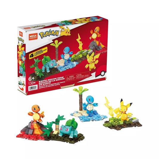 Pokemon Mega Construx Kanto Set Charmander Squirtle Bulbasaur and Pikachu