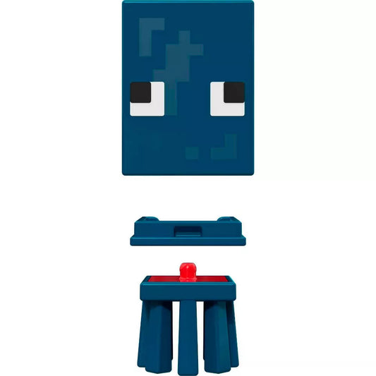 Minecraft Mob Head Minis Action Figure: Squid Taken Apart