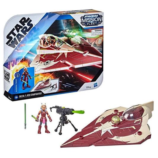 Star Wars Mission Fleet: 9in Delta-7 Starfighter & Ahsoka Tano Action Figure Set