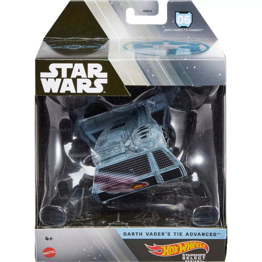 Hot Wheels Star Wars: Starships Select Darth Vader's Tie Advanced: 1:50 Scale