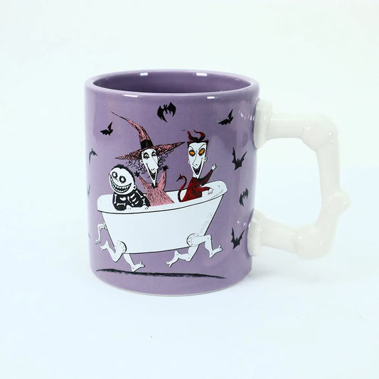 Tim Burton's The Nightmare Before Christmas 20oz Large Sculpted Mug: Lock, Shock, & Barrel Art Close Up