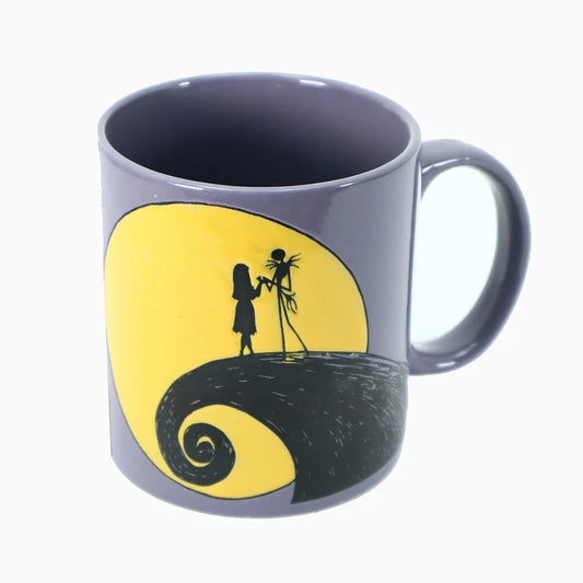 Tim Burton's The Nightmare Before Christmas 20oz Large Mug: Jack & Sally Textured Enamel