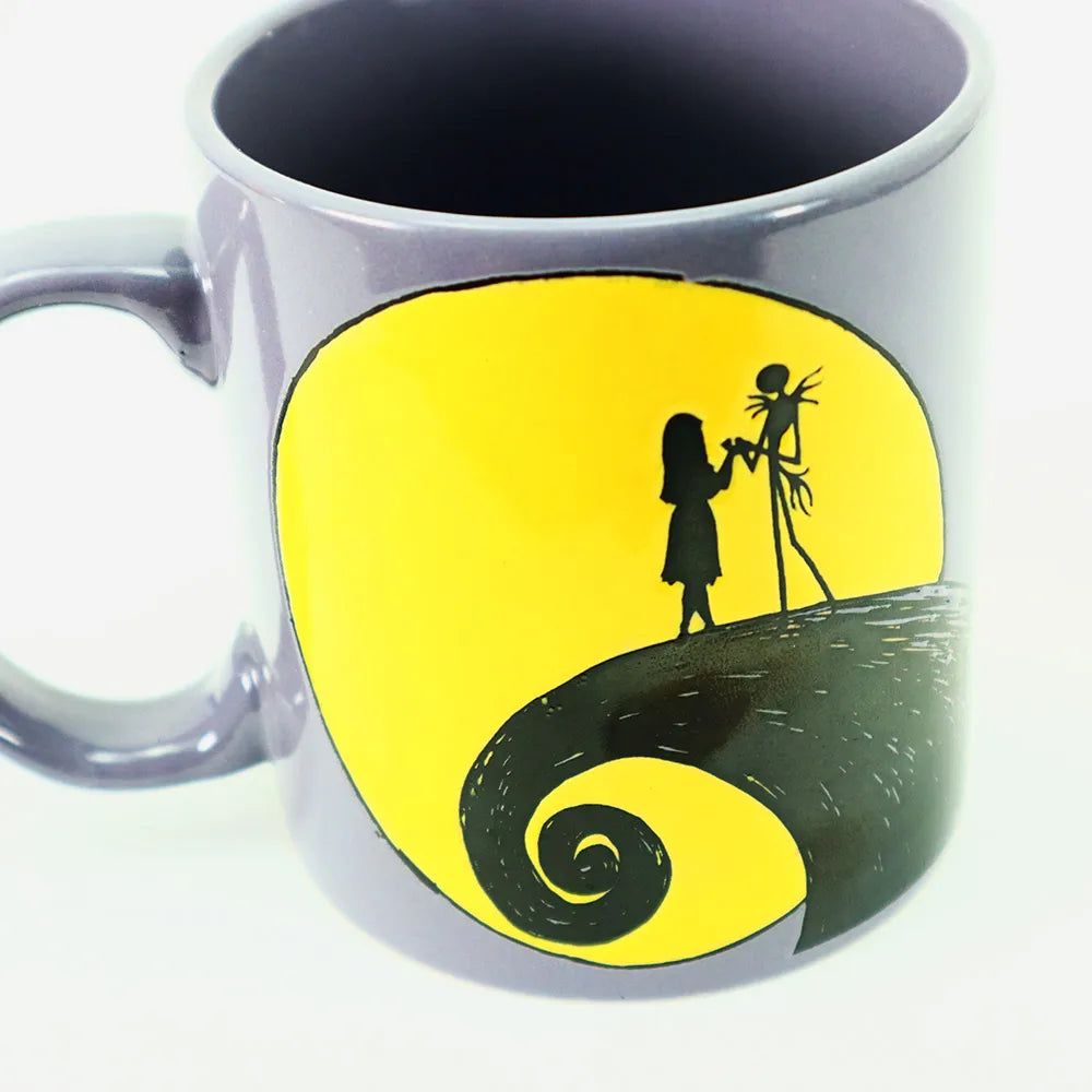 Tim Burton's The Nightmare Before Christmas 20oz Large Mug: Jack & Sally Textured Enamel