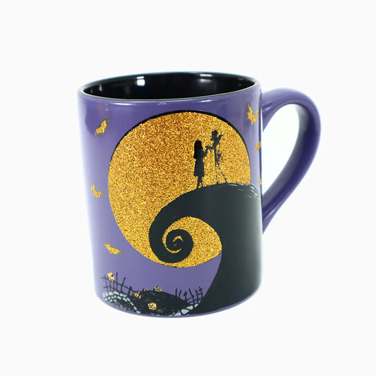 Tim Burton's The Nightmare Before Christmas 14oz Large Mug: Jack & Sally Sparkle Scene