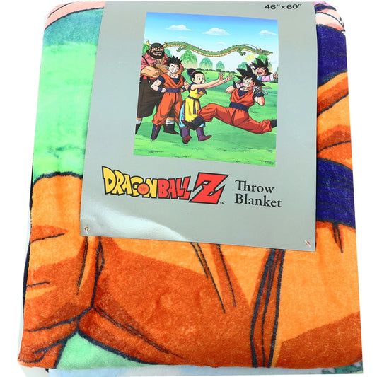 Dragon Ball Z Official Anime Throw Blanket: 60in x 46in Character Art