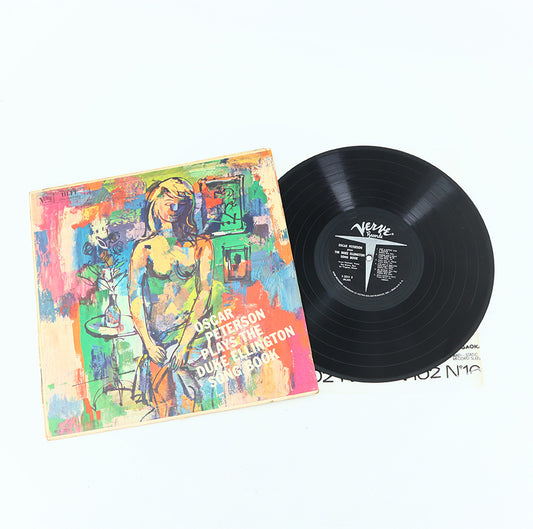 Vintage 12-in Vinyl Record Oscar Peterson Plays the Duke Ellington Song Book Verve Print Front View