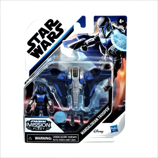 Star Wars Mission Fleet: Mandalorian Trooper w/ Jetpack Miniature Action Figure Set