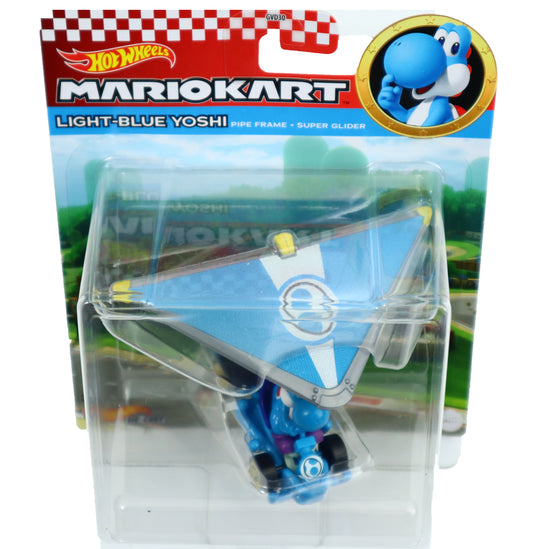 Hot Wheels Mario Kart Cars: Light Blue Yoshi Nintendo Glider Edition: Blue: 1:64 Scale