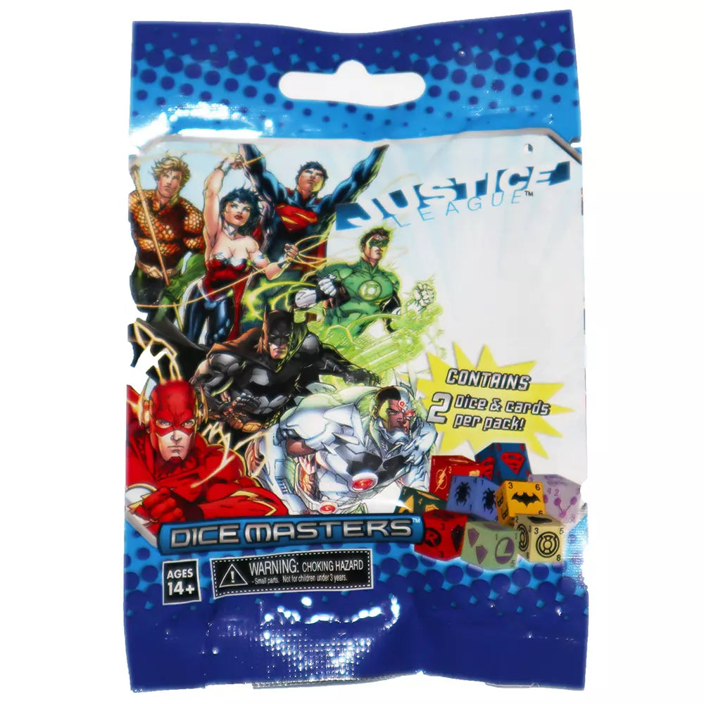 DC Dice Masters Blind Bag Featuring The Justic League Collectibles Cards and Dice