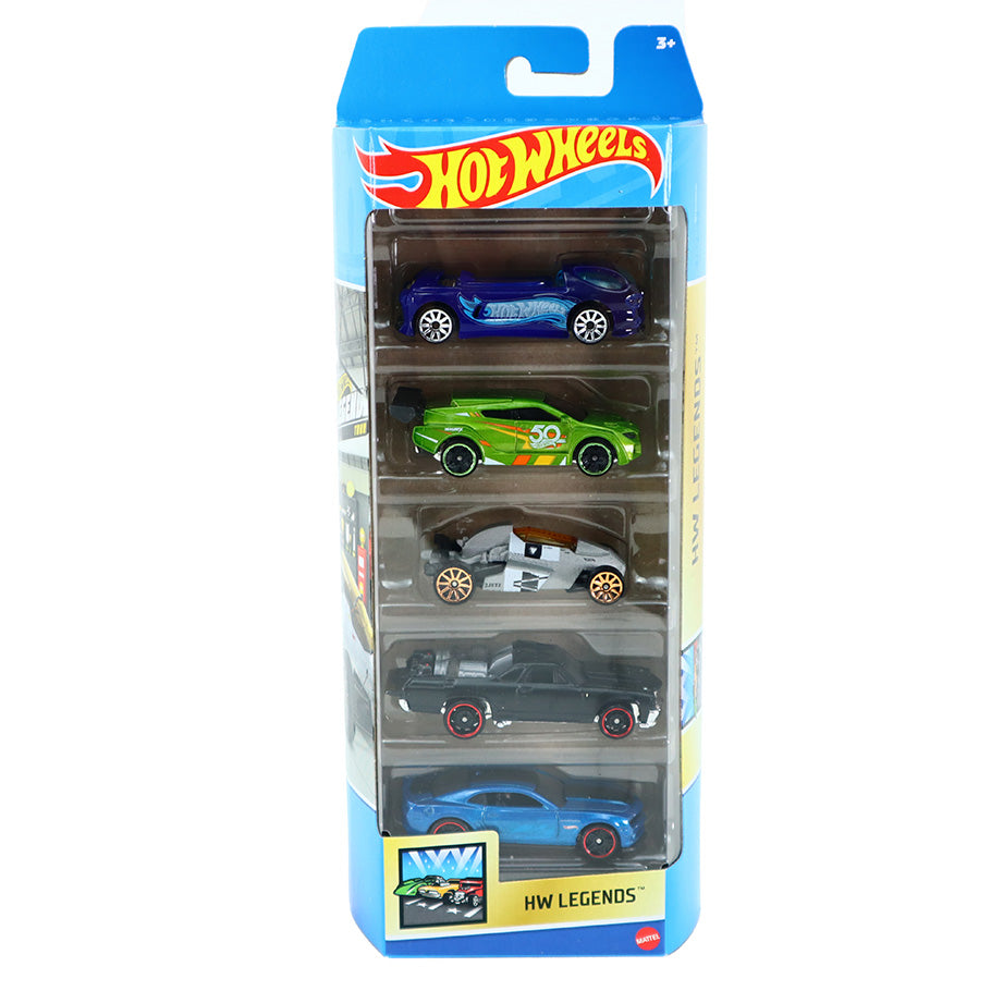 Hot Wheels 2022 Release 5-Pack Box Set of HW Legends Cars HFV82