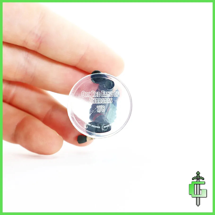 Dungeons and Dragons Icons of the Realms Orc Warband Handpainted Miniature: #7 Orc Red Fang of Shargaas Base Plate