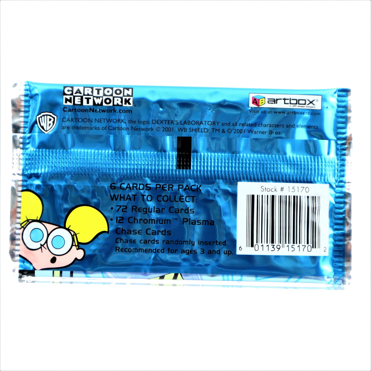 2001 Artbox Cartoon Network Dexter's Lab 1st Edition Trading Card Packs (3 Pack Bundle)